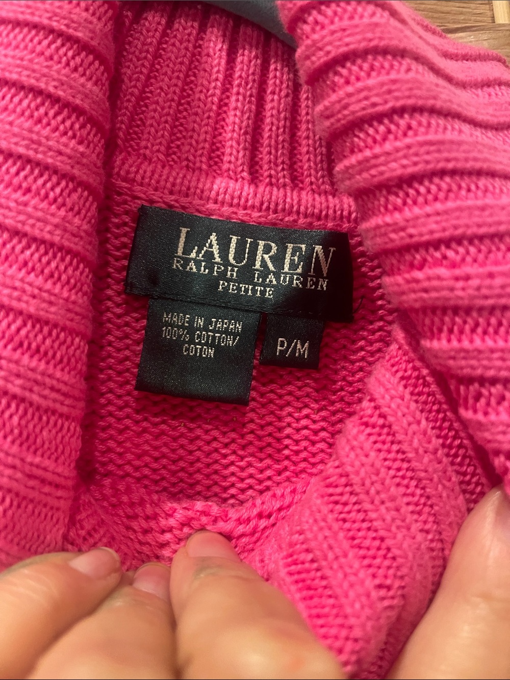 Ralph Lauren Hot Pink Turtleneck Sweater - Picture 2 of 5